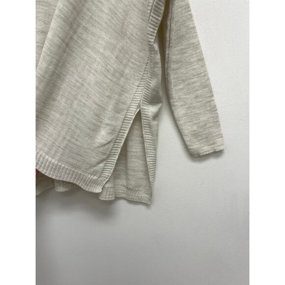 Mersea Catalina Polo Oversized Relaxed V-Neck 3/4 Sleeves Side Slits Sweater OS - Picture 11 of 13